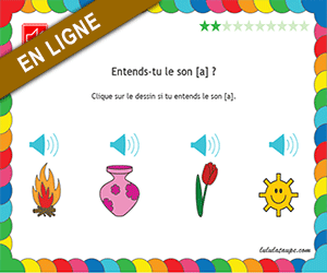 Reconnaître le son a dans un mot, jeu pour tablettes